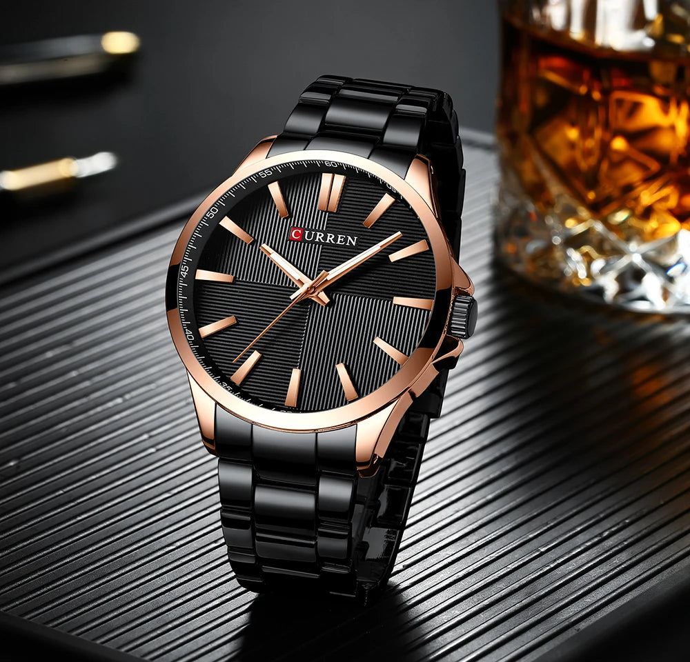 TrenLux Wear CURREN Men's Military Sport Waterproof Stainless Steel Quartz Wristwatch