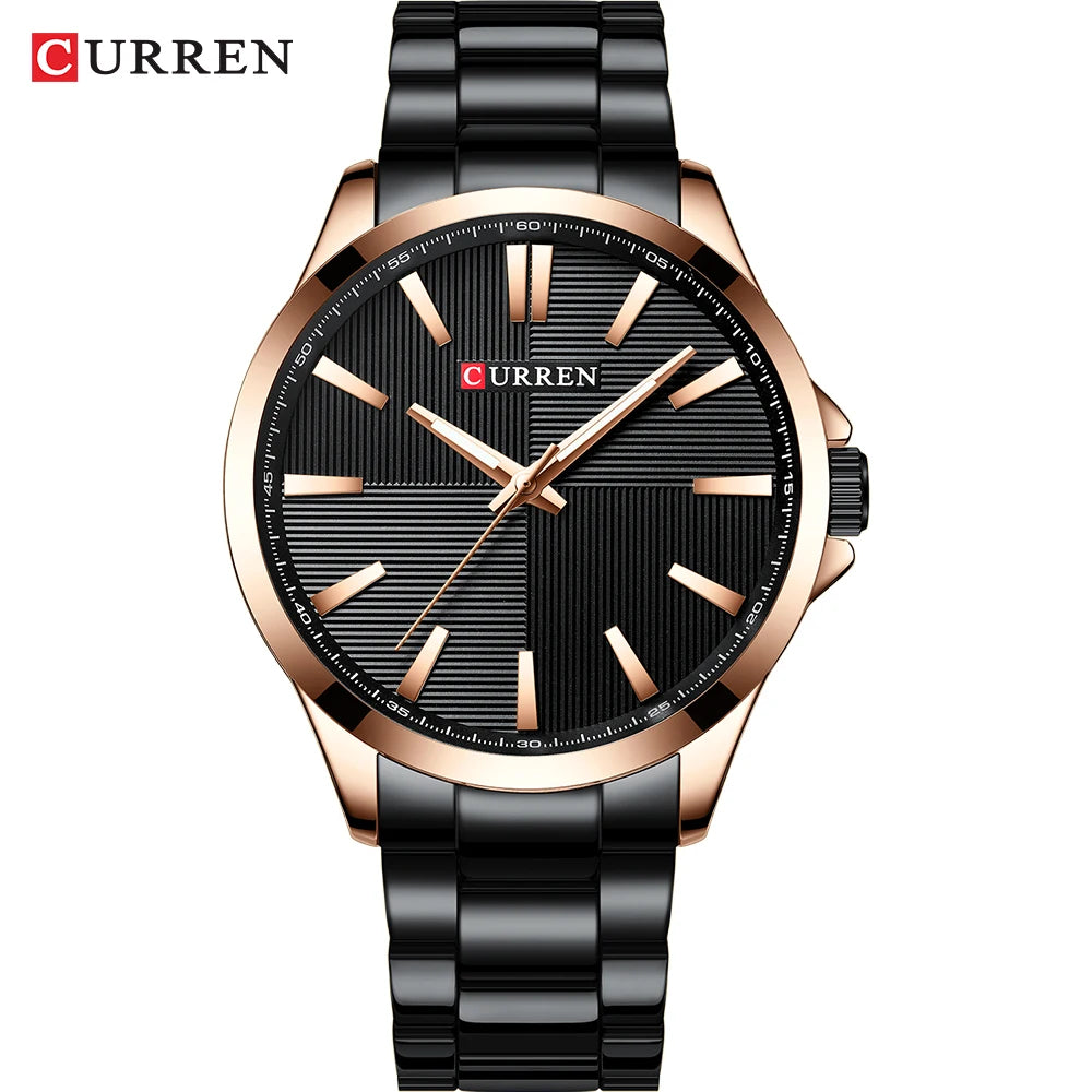 TrenLux Wear CURREN Men's Military Sport Waterproof Stainless Steel Quartz Wristwatch
