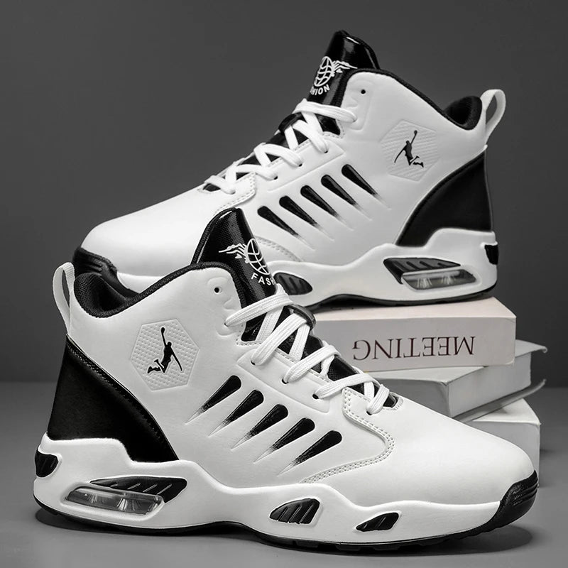 TrenLux Wear Men's Cushioned High-Top Basketball & Athletic Sneakers