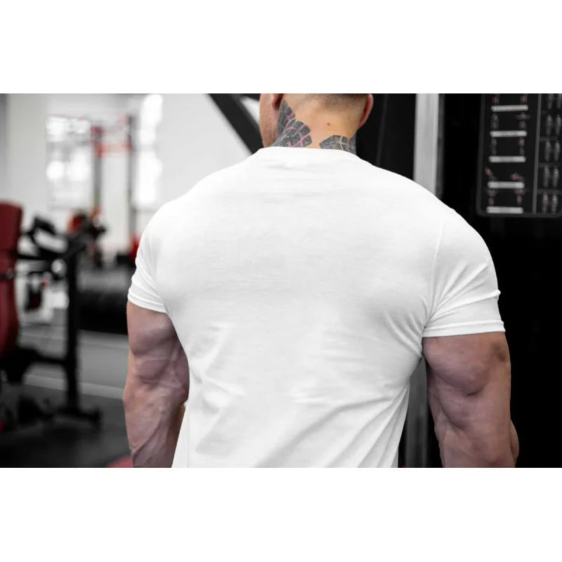 TrenLux Wear Men's Cotton-Elastane Bodybuilding Graphic Gym Streetwear T-Shirt