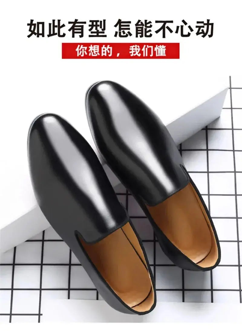 Men's Leather Casual Shoes New Exquisite Business Dress Shoe Fashion Loafers for Man Comfortable Platform Shoe Zapatos De Hombre TrenLux Wear