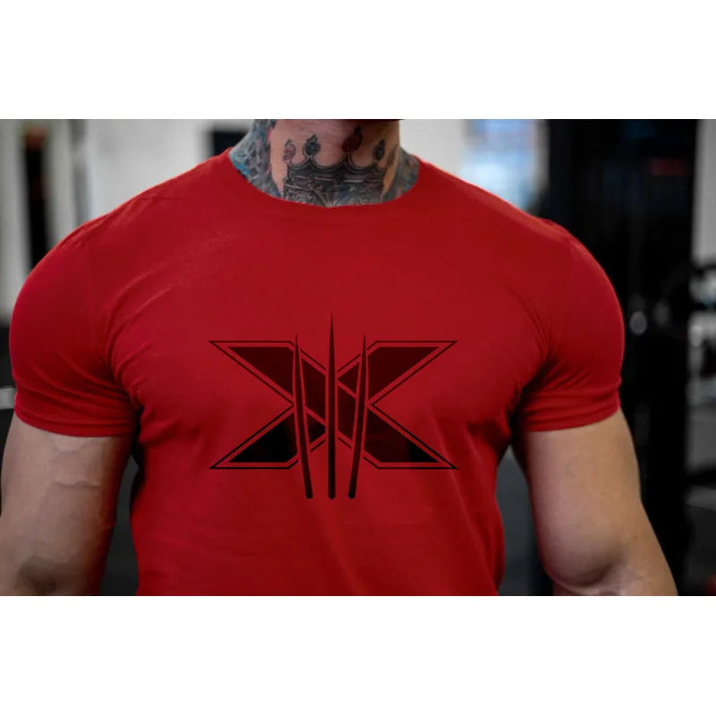TrenLux Wear Men's Cotton-Elastane Bodybuilding Graphic Gym Streetwear T-Shirt