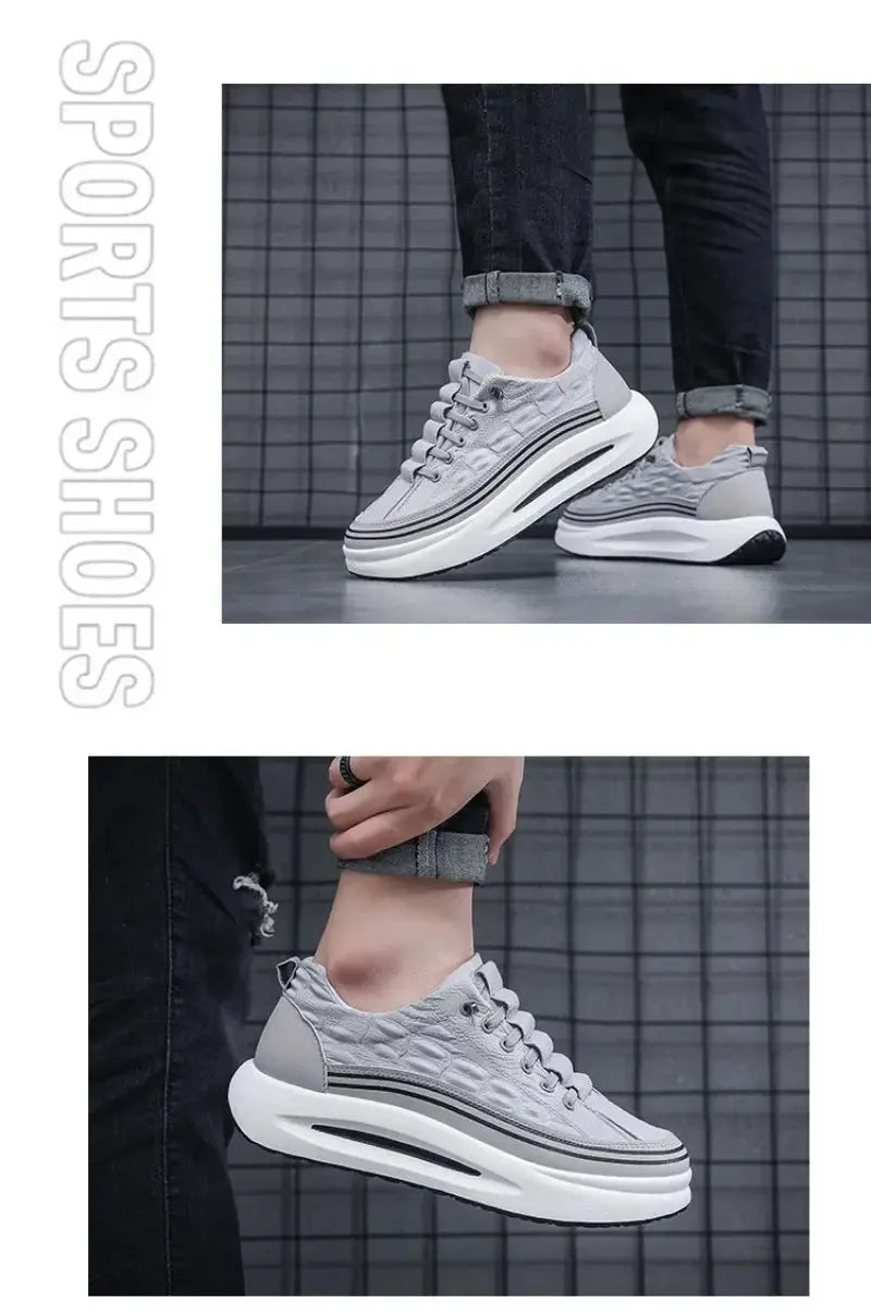 TrenLux Wear Men's Non-Slip Platform Breathable Lace-Up Casual Loafer Sneakers TrenLux Wear