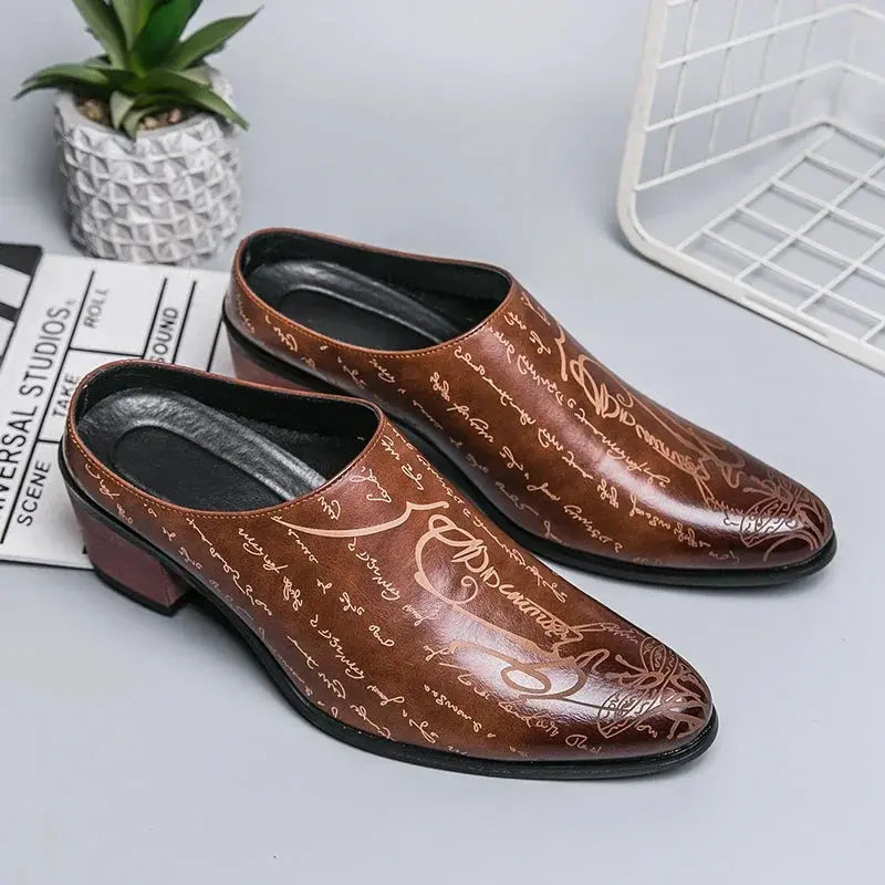 Men's Shoes High Quality Leather Casual Slippers Men Baotou Slippers Classic Slip-On Loafers Casual Leather Shoes Zapatos Hombre TrenLux Wear