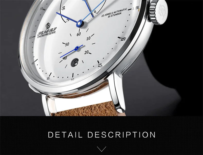 TrenLux Wear Men's Luxury Automatic Mechanical Military Style Waterproof Wristwatch