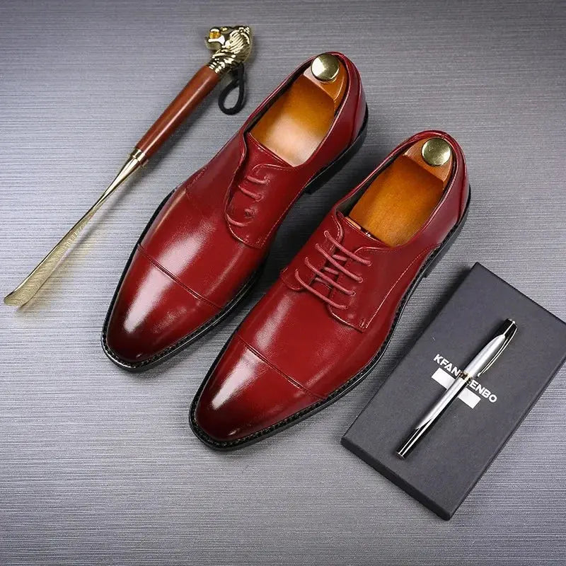 New Business Formal Men's Leather Shoes British Style Plus Size Men's Leather Shoes Foreign Trade Men's Leather Shoes Taobao TrenLux Wear