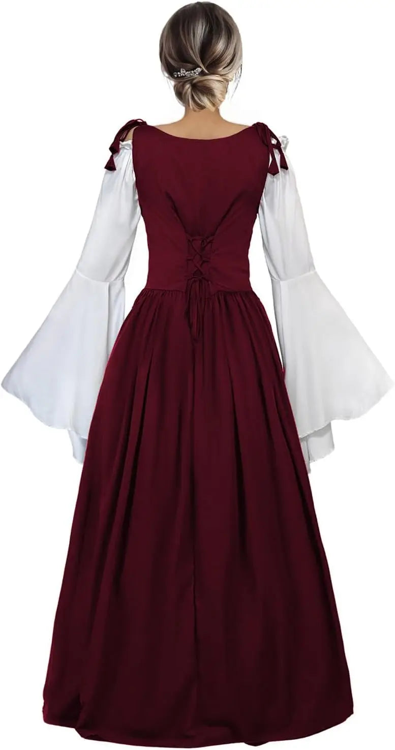 TrenLux Wear Women's Polyester Medieval Renaissance Faire Costume Dress