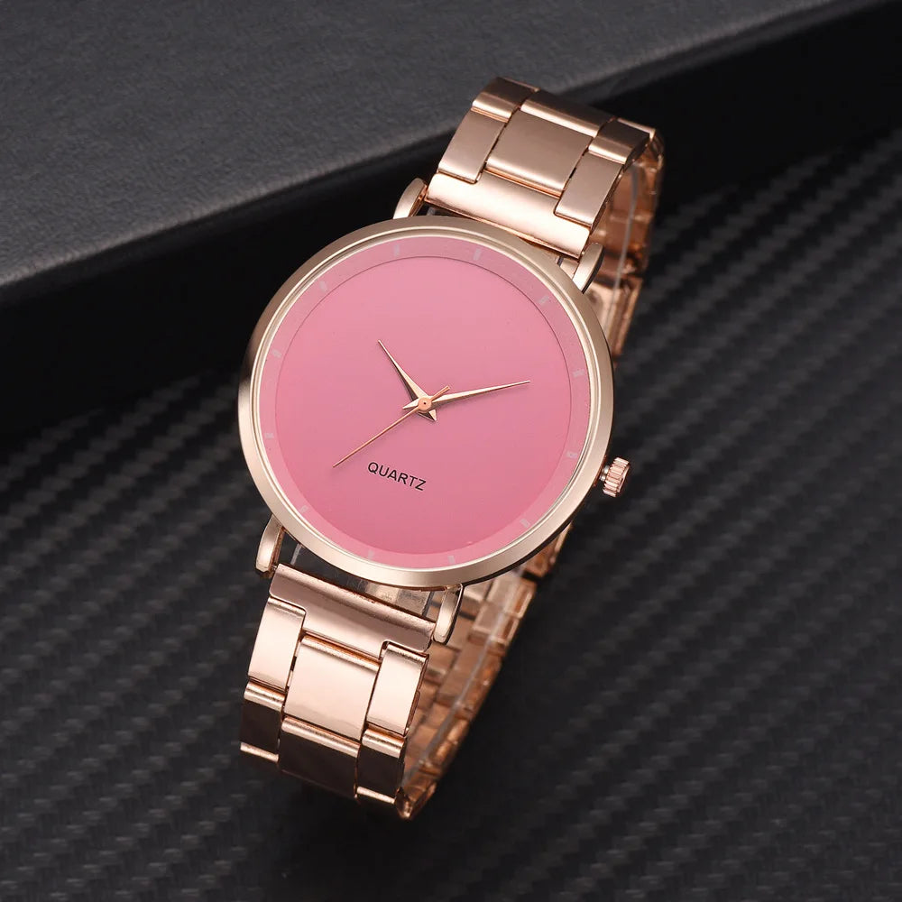 TrenLux Wear Women's Rose Gold Stainless Steel Fashion Business Quartz Wristwatch