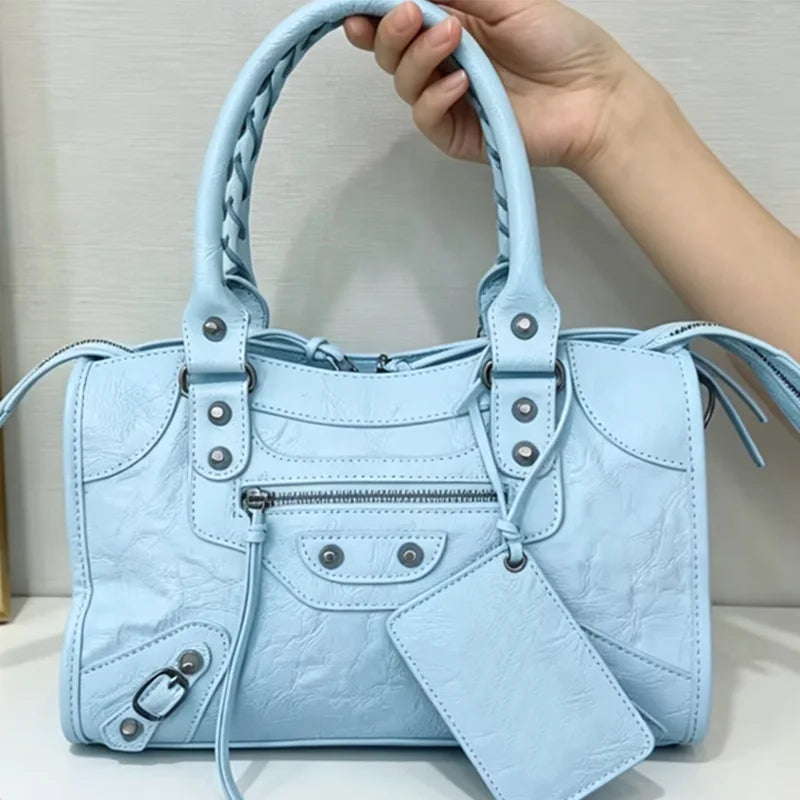 TrenLux Wear Women's Motorcycle Hobo High Capacity Luxury Travel Crossbody Shoulder Bag 2026