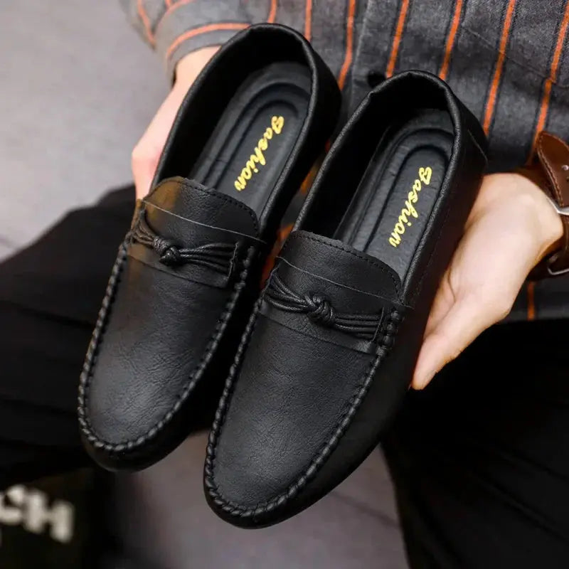TrenLux Wear Men's Leather Slip-On Moccasin Comfortable Casual Driving Loafers TrenLux Wear