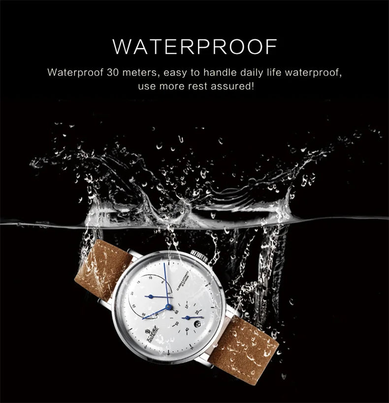 TrenLux Wear Men's Luxury Automatic Mechanical Military Style Waterproof Wristwatch
