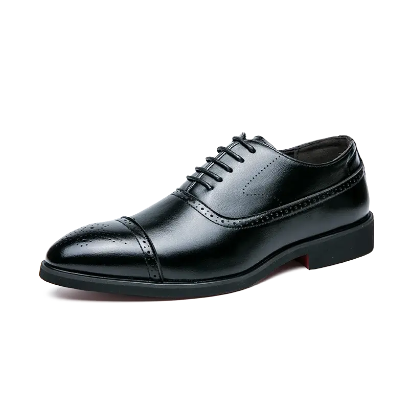 2025 British Style Business Fashionable and Casual Pointed Toe Men's Leather Shoes TrenLux Wear