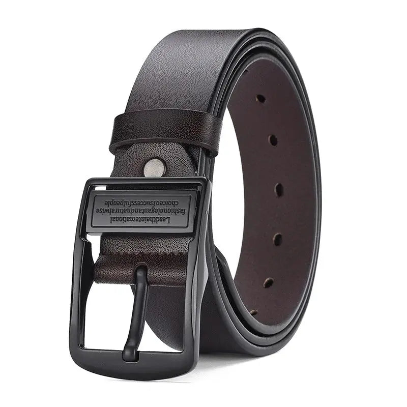 Men's Light Luxury PU Leather Belt — Pin Buckle Casual Versatile Jeans Waistband TrenLux Wear