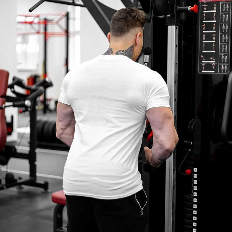 TrenLux Wear Men's Cotton-Elastane Bodybuilding Graphic Gym Streetwear T-Shirt