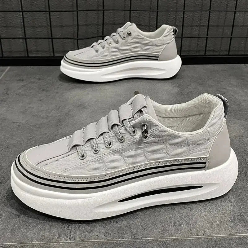TrenLux Wear Men's Non-Slip Platform Breathable Lace-Up Casual Loafer Sneakers TrenLux Wear
