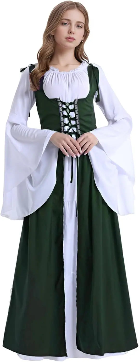 TrenLux Wear Women's Polyester Medieval Renaissance Faire Costume Dress
