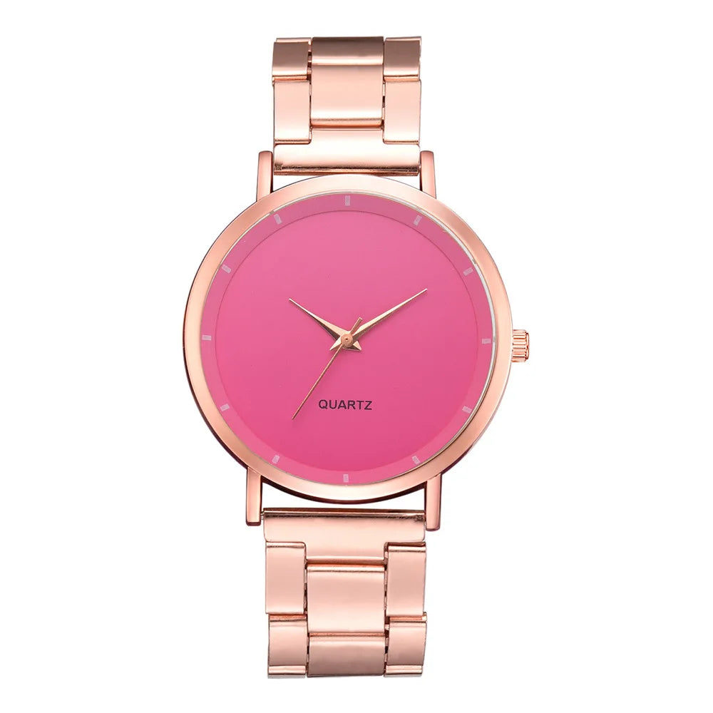 TrenLux Wear Women's Rose Gold Stainless Steel Fashion Business Quartz Wristwatch