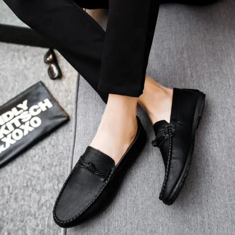 TrenLux Wear Men's Leather Slip-On Moccasin Comfortable Casual Driving Loafers TrenLux Wear