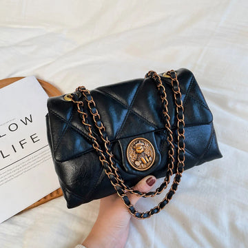 TrenLux Wear Women's Luxury Lingge Pattern PU Leather Designer Underarm Crossbody Shoulder Handbag
