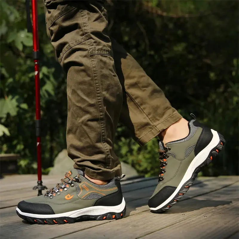 Men's Leather Casual Sport Sneakers — Lightweight Walking Shoes The Glow Collective