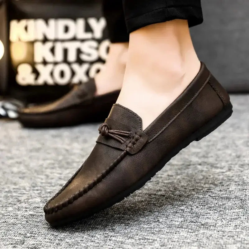 TrenLux Wear Men's Leather Slip-On Moccasin Comfortable Casual Driving Loafers TrenLux Wear