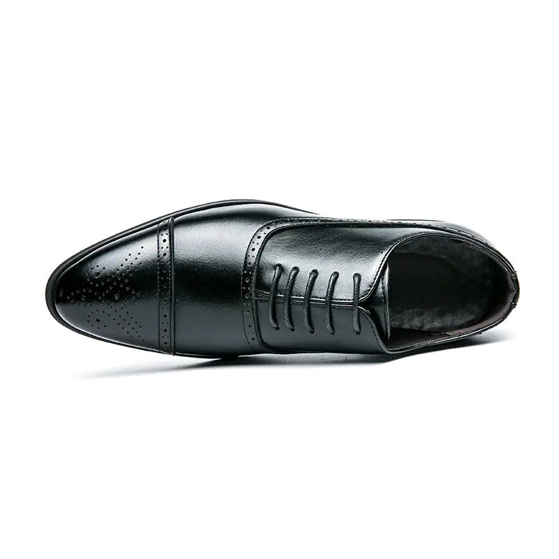 2025 British Style Business Fashionable and Casual Pointed Toe Men's Leather Shoes TrenLux Wear