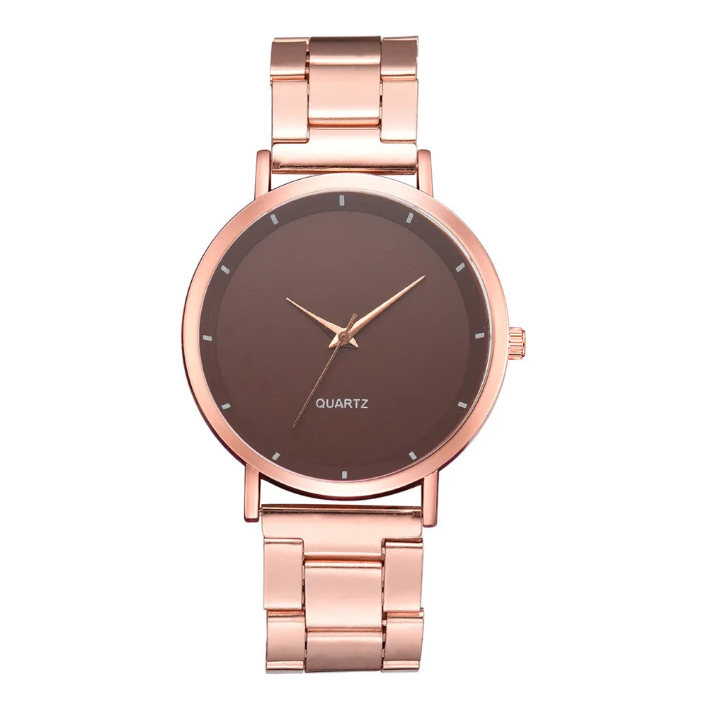 TrenLux Wear Women's Rose Gold Stainless Steel Fashion Business Quartz Wristwatch