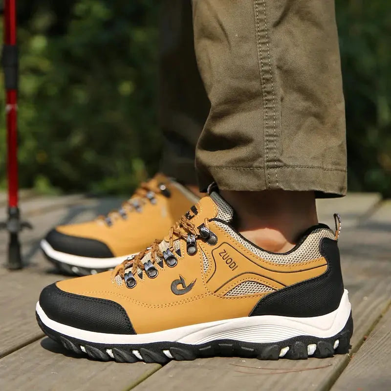 Men's Leather Casual Sport Sneakers — Lightweight Walking Shoes The Glow Collective