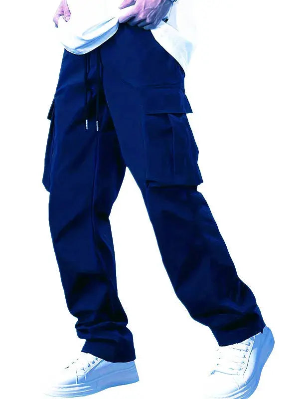 2025new men's workwear pants, European and American men's loose straight casual pants, men's workwear pocket pants Shop1103751257 Store