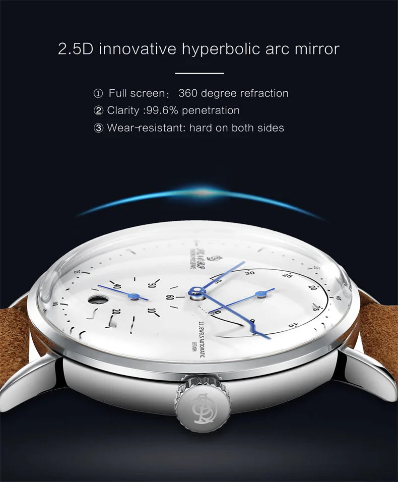 TrenLux Wear Men's Luxury Automatic Mechanical Military Style Waterproof Wristwatch