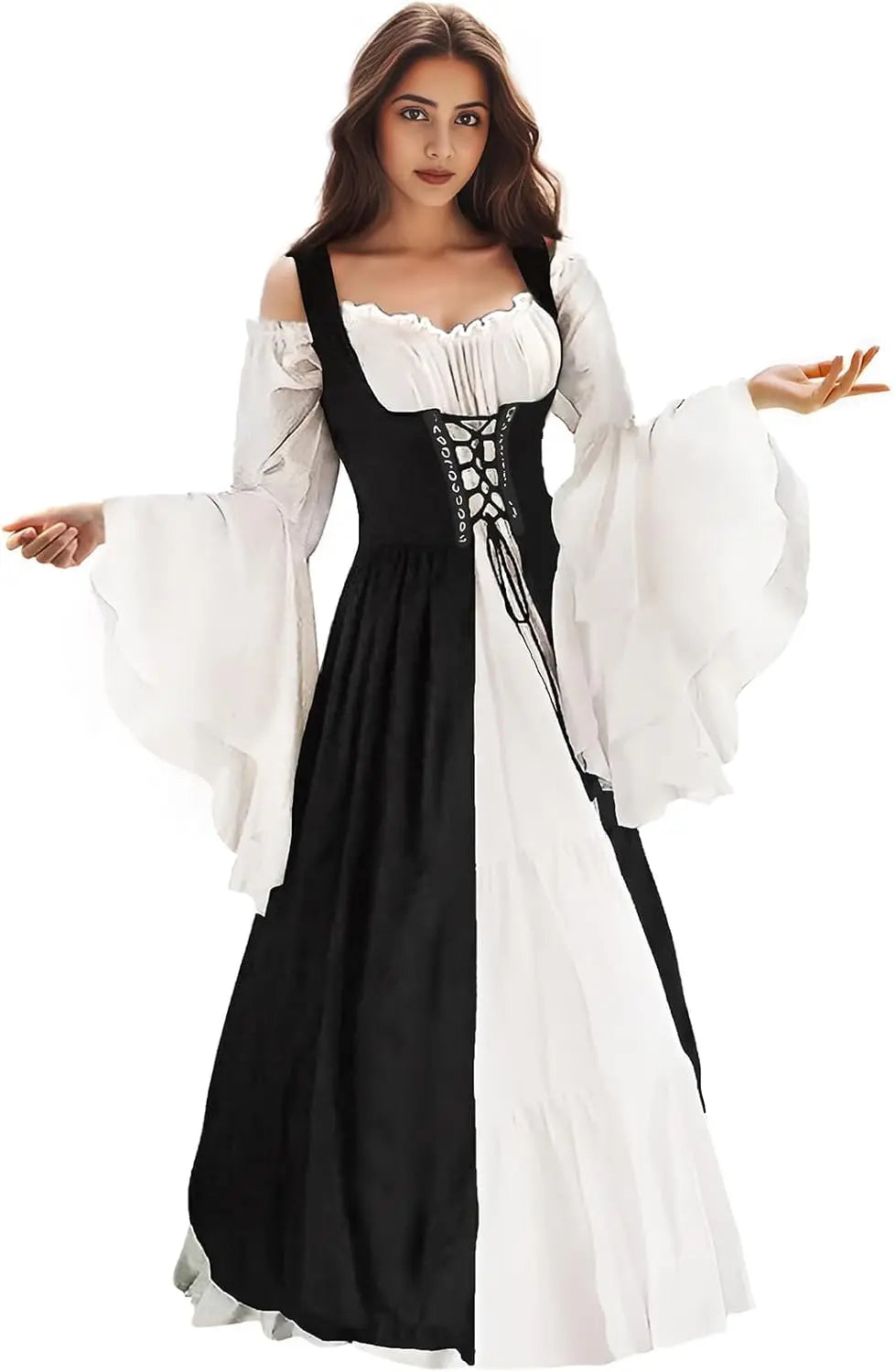 TrenLux Wear Women's Polyester Medieval Renaissance Faire Costume Dress