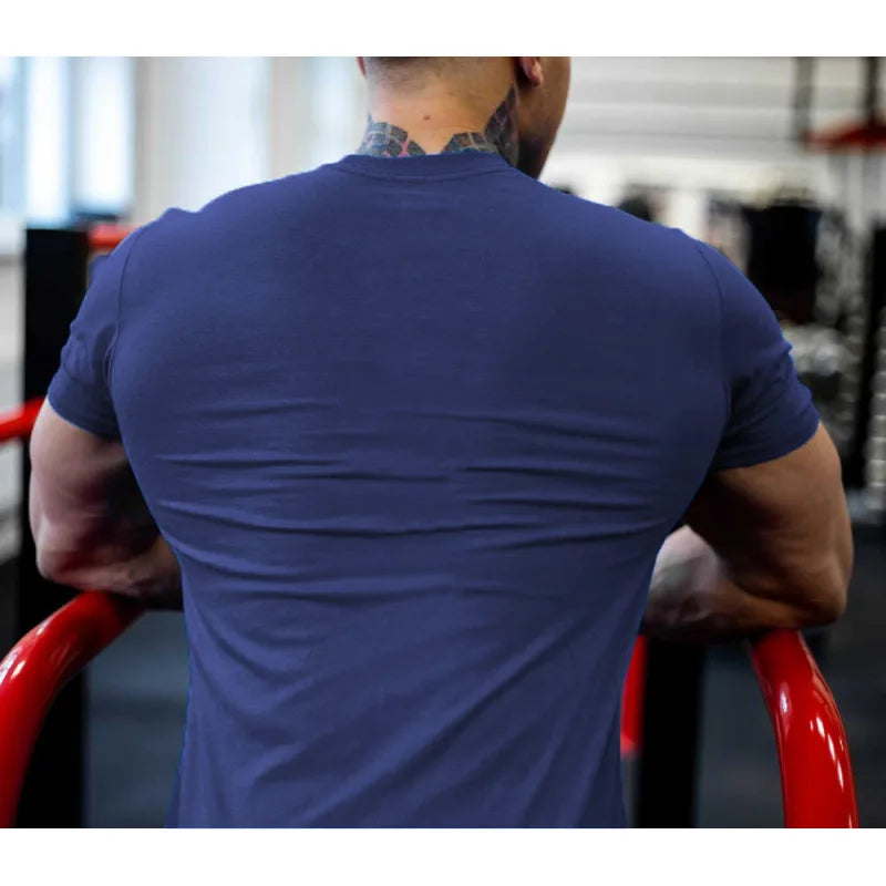 TrenLux Wear Men's Cotton-Elastane Bodybuilding Graphic Gym Streetwear T-Shirt
