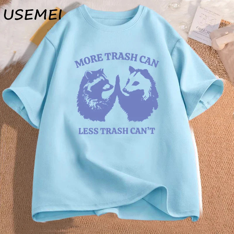 TrenLux Wear Men's 100% Cotton Oversized Slogan Graphic Print O-Neck T-Shirt