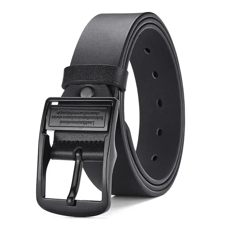 Men's Light Luxury PU Leather Belt — Pin Buckle Casual Versatile Jeans Waistband TrenLux Wear