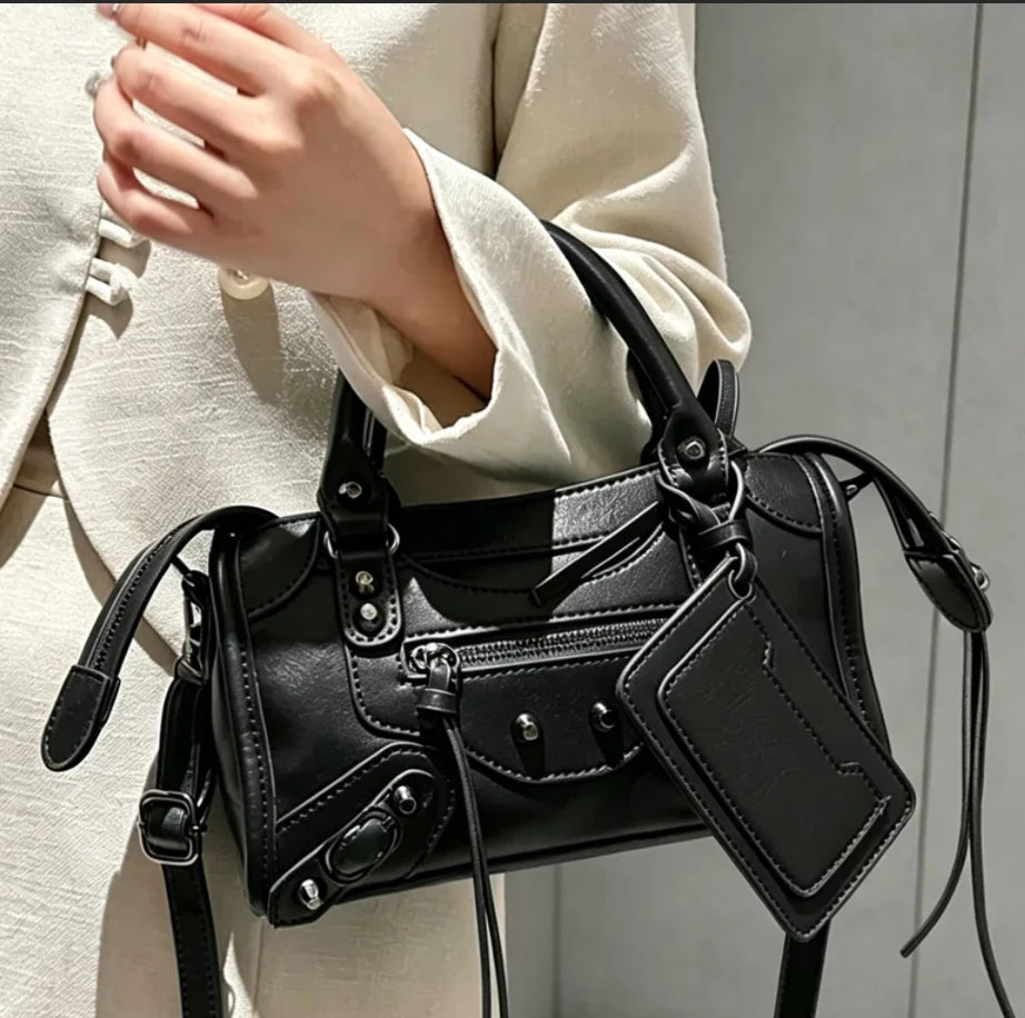 TrenLux Wear Women's Motorcycle Hobo High Capacity Luxury Travel Crossbody Shoulder Bag 2026