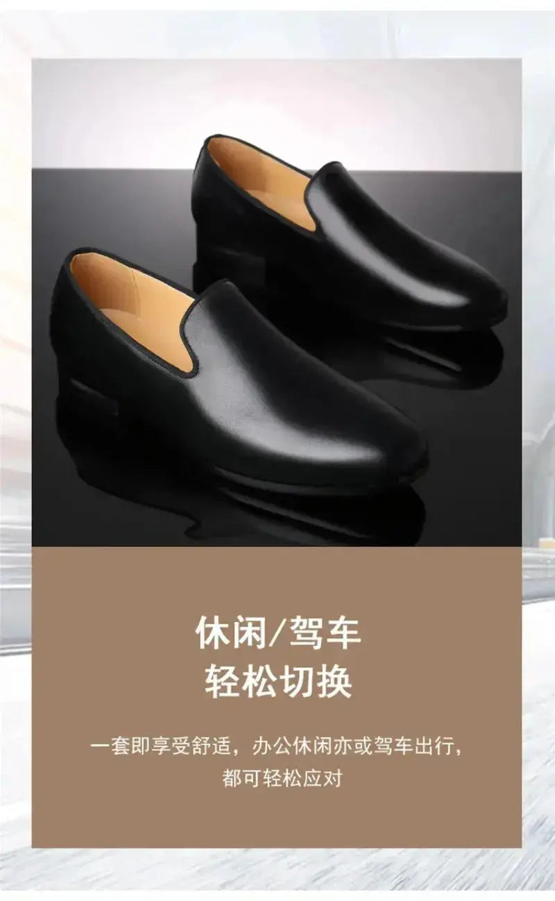 Men's Leather Casual Shoes New Exquisite Business Dress Shoe Fashion Loafers for Man Comfortable Platform Shoe Zapatos De Hombre TrenLux Wear