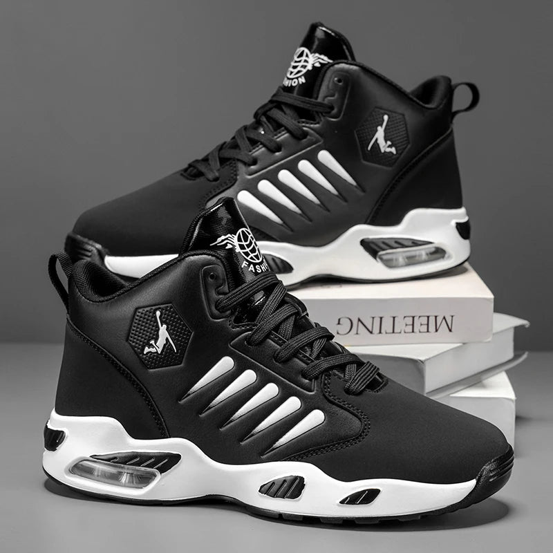 TrenLux Wear Men's Cushioned High-Top Basketball & Athletic Sneakers