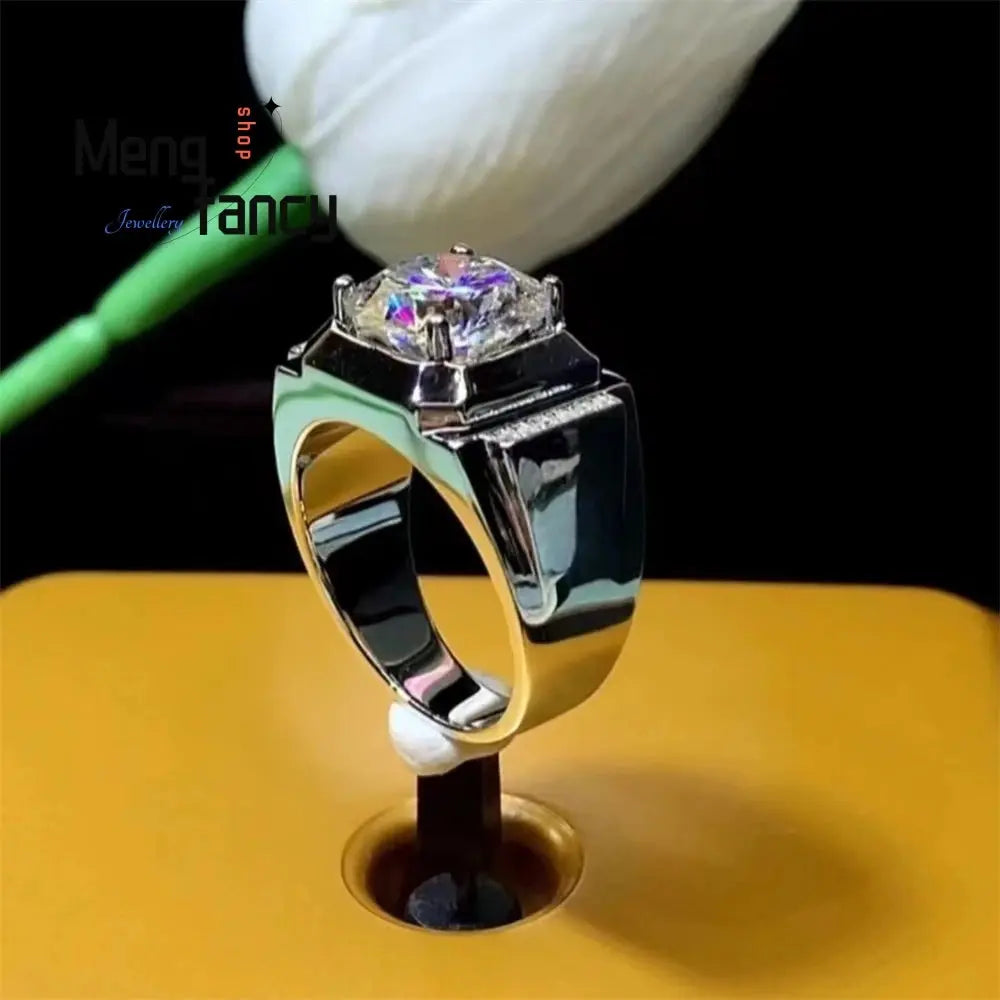 Men's 925 Sterling Silver Ring Set — Luxury Handcrafted Fashion Jewellery Gift TrenLux Wear