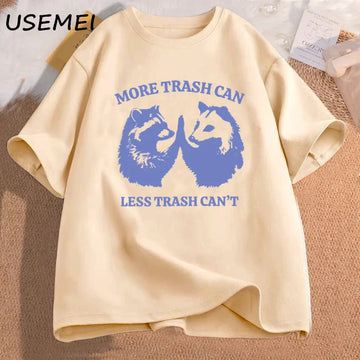 TrenLux Wear Men's 100% Cotton Oversized Slogan Graphic Print O-Neck T-Shirt