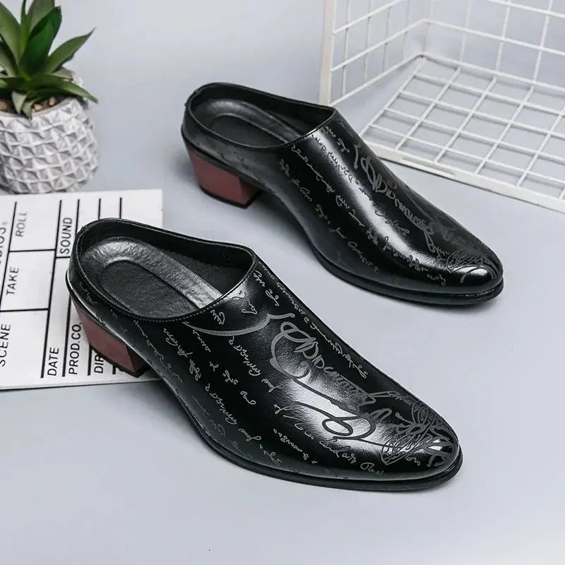 Men's Shoes High Quality Leather Casual Slippers Men Baotou Slippers Classic Slip-On Loafers Casual Leather Shoes Zapatos Hombre TrenLux Wear