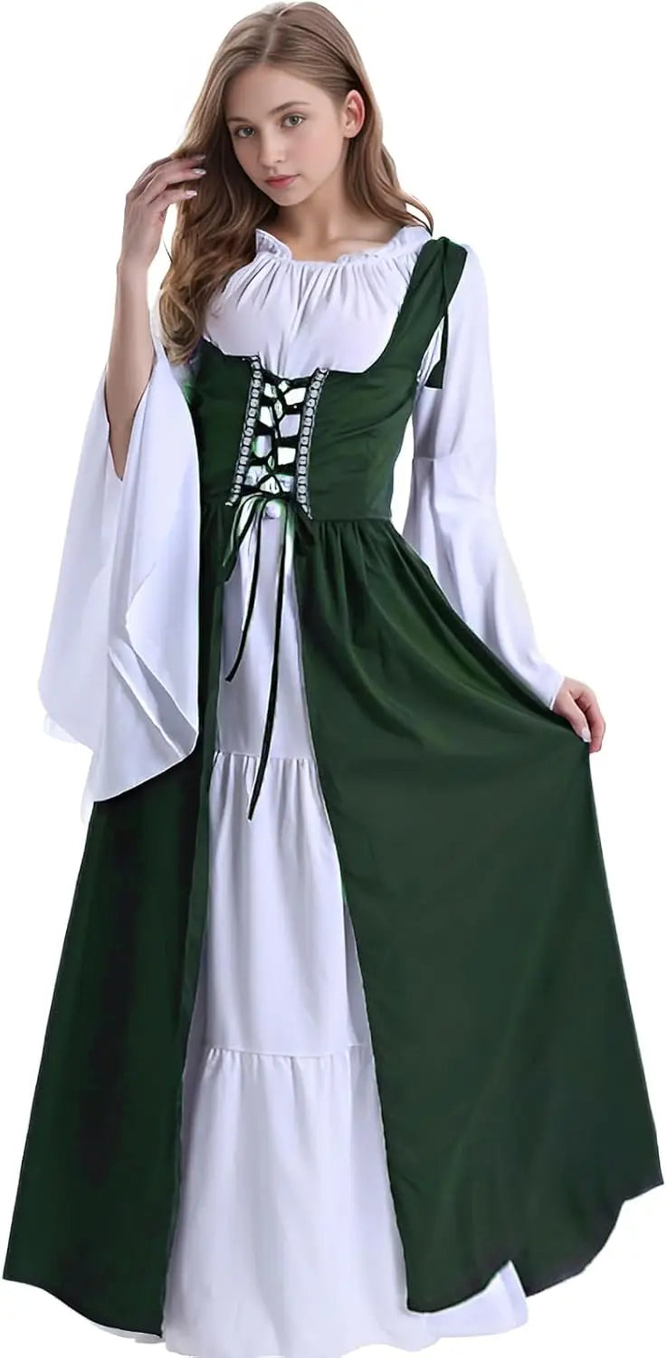 TrenLux Wear Women's Polyester Medieval Renaissance Faire Costume Dress