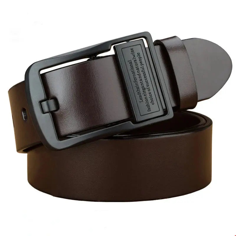 Men's Light Luxury PU Leather Belt — Pin Buckle Casual Versatile Jeans Waistband TrenLux Wear