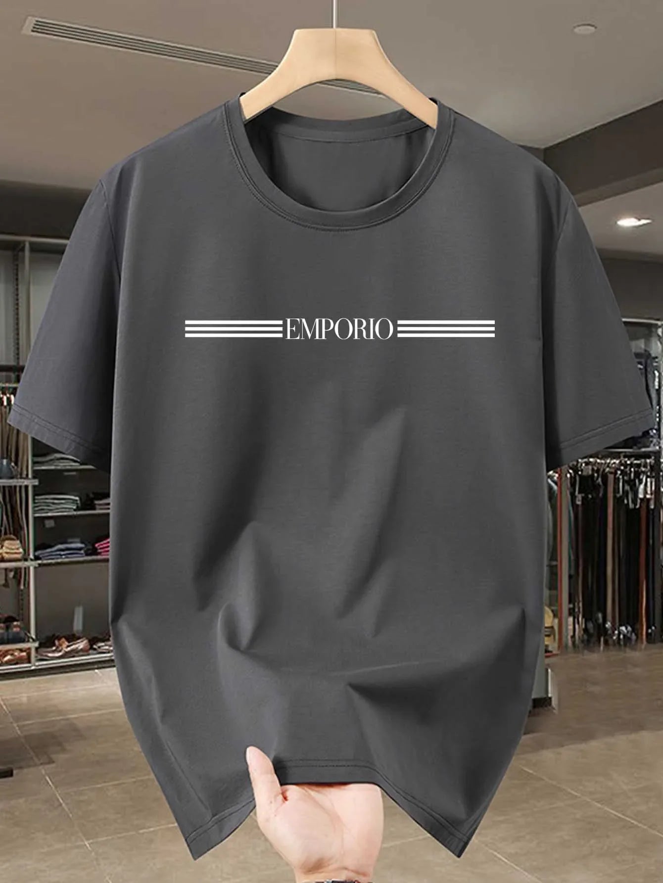 TrenLux Wear Men's Cotton-Polyester Moisture-Wicking Round Neck Athletic Gym T-Shirt
