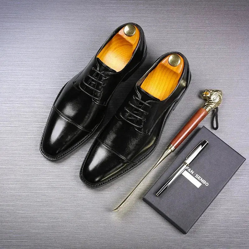 New Business Formal Men's Leather Shoes British Style Plus Size Men's Leather Shoes Foreign Trade Men's Leather Shoes Taobao TrenLux Wear