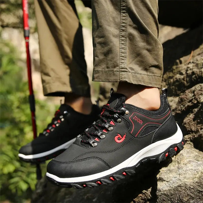 Men's Leather Casual Sport Sneakers — Lightweight Walking Shoes The Glow Collective