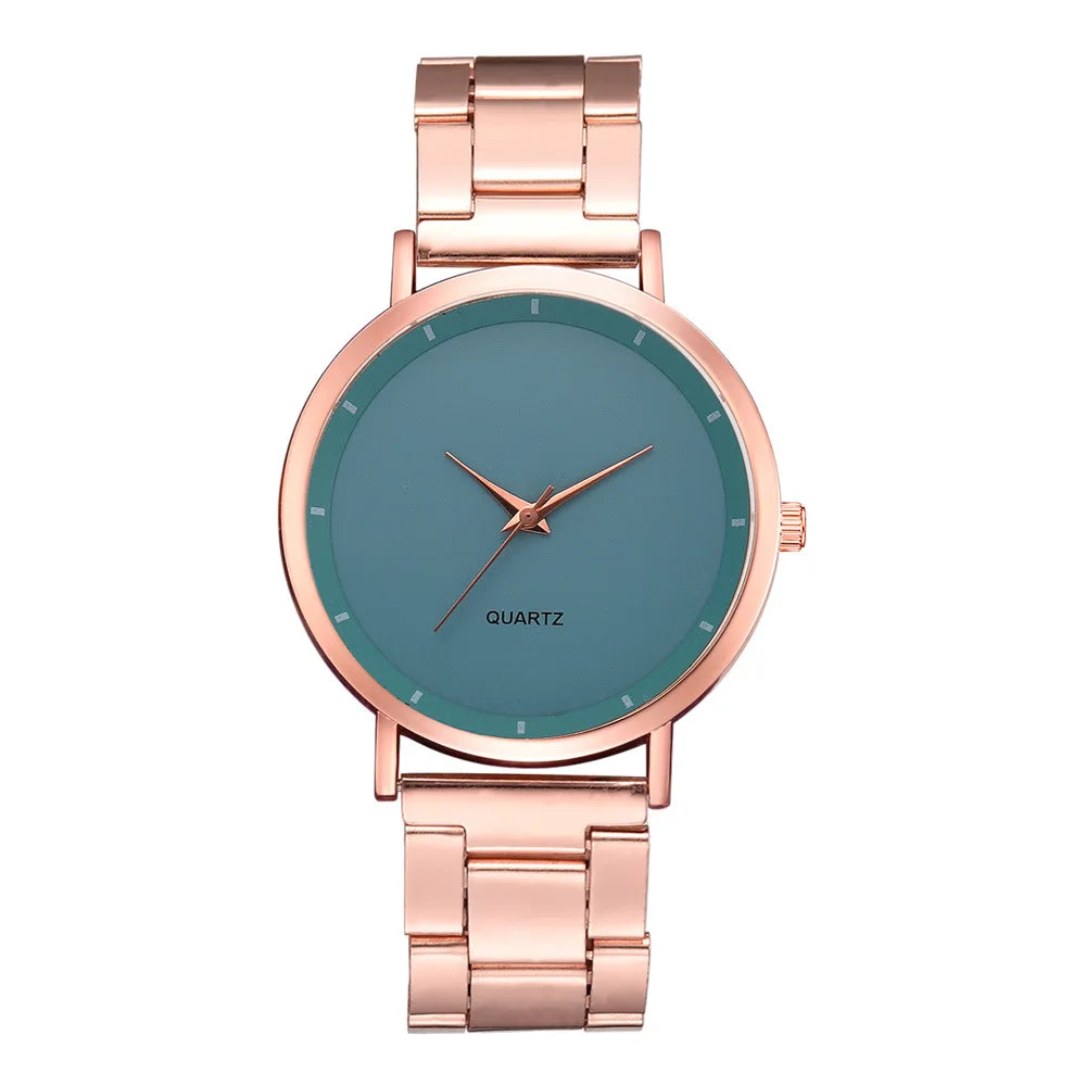 TrenLux Wear Women's Rose Gold Stainless Steel Fashion Business Quartz Wristwatch