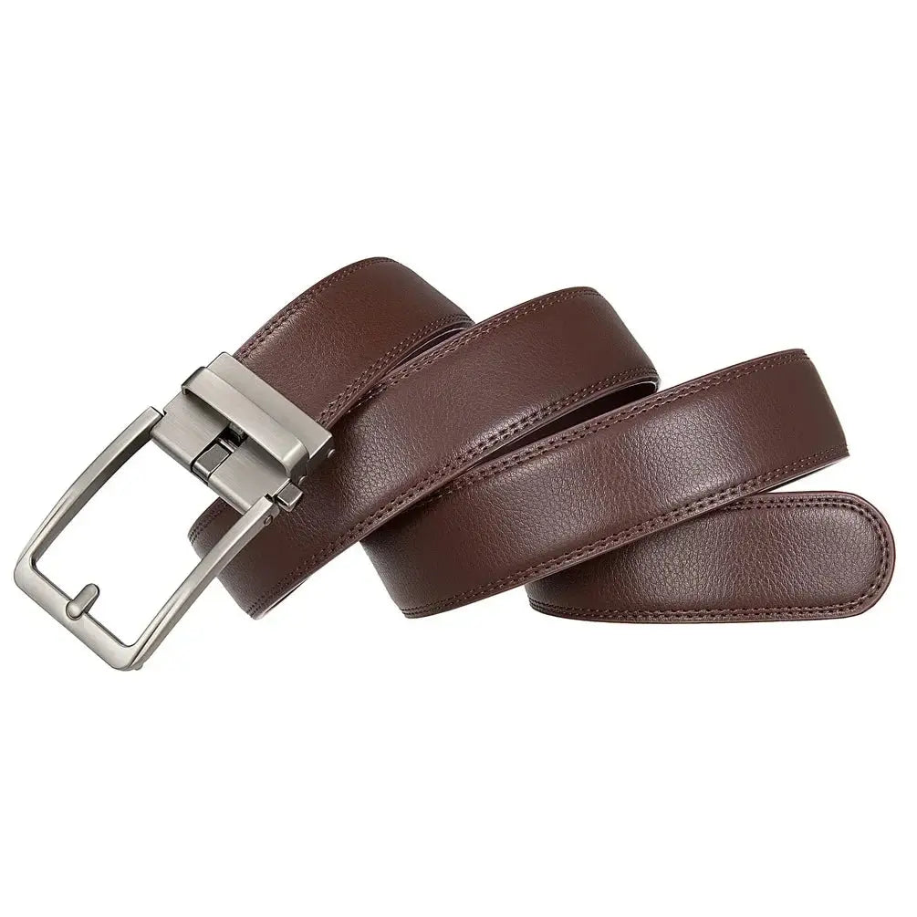 Men's Genuine Leather Belt — Automatic Buckle Luxury Designer Jeans Waistband TrenLux Wear
