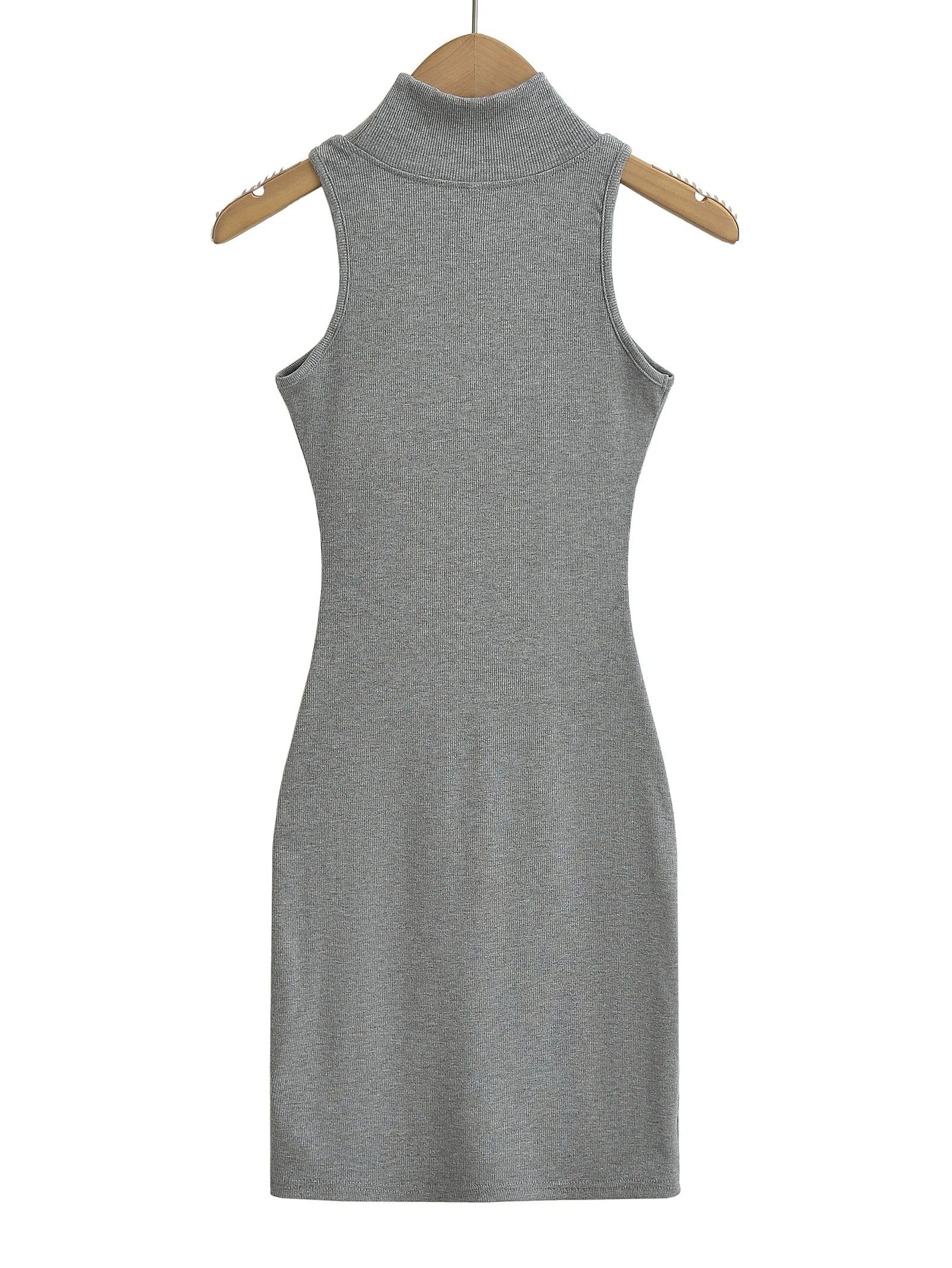 TrenLux Wear Women's Knit Turtleneck Bodycon Ankle-Length Maxi Dress