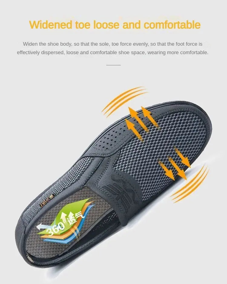 TrenLux Wear Men's Breathable Mesh Chunky Sole Lightweight Slip-On Casual Sneakers TrenLux Wear