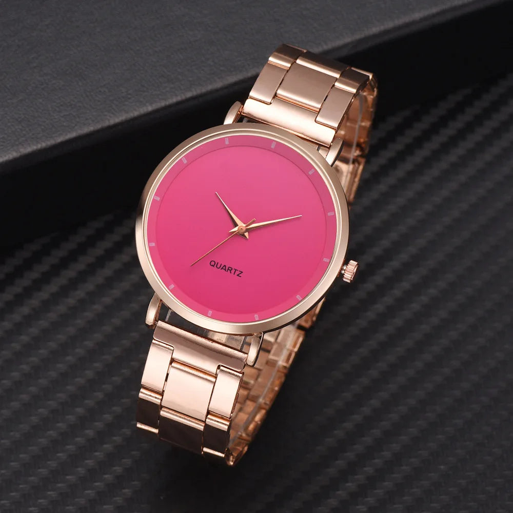 TrenLux Wear Women's Rose Gold Stainless Steel Fashion Business Quartz Wristwatch